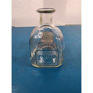 Patron Silver EMPTY Glass Tequila Bottle No Cork 375 Ml